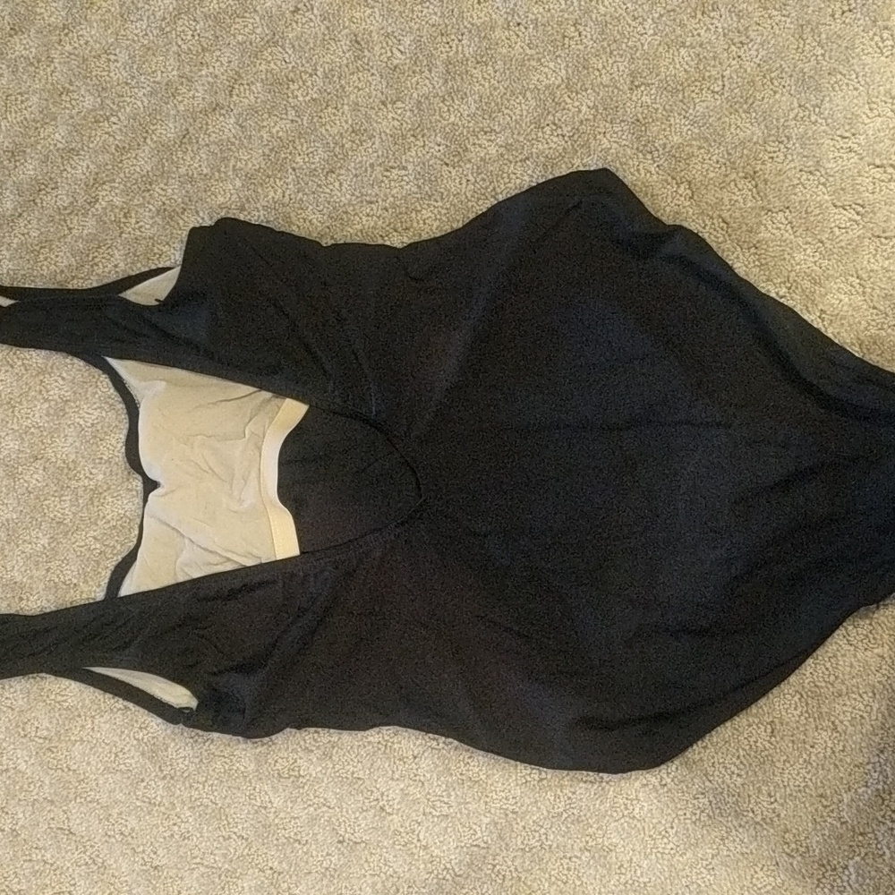Basic Editions Vintage Bathing Suit Onepiece Blac… - image 4